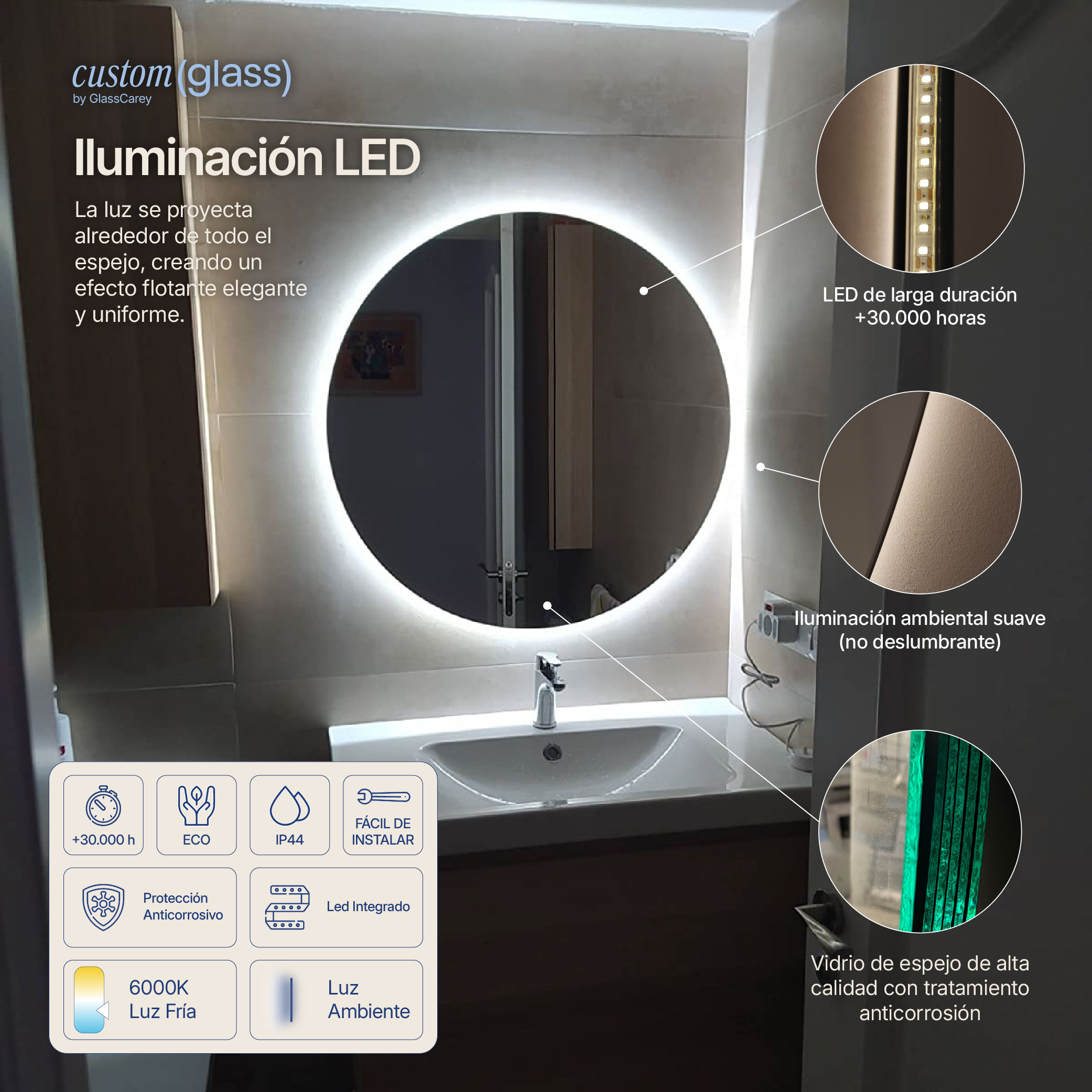 Espejo LED Redondo - Imagen 4